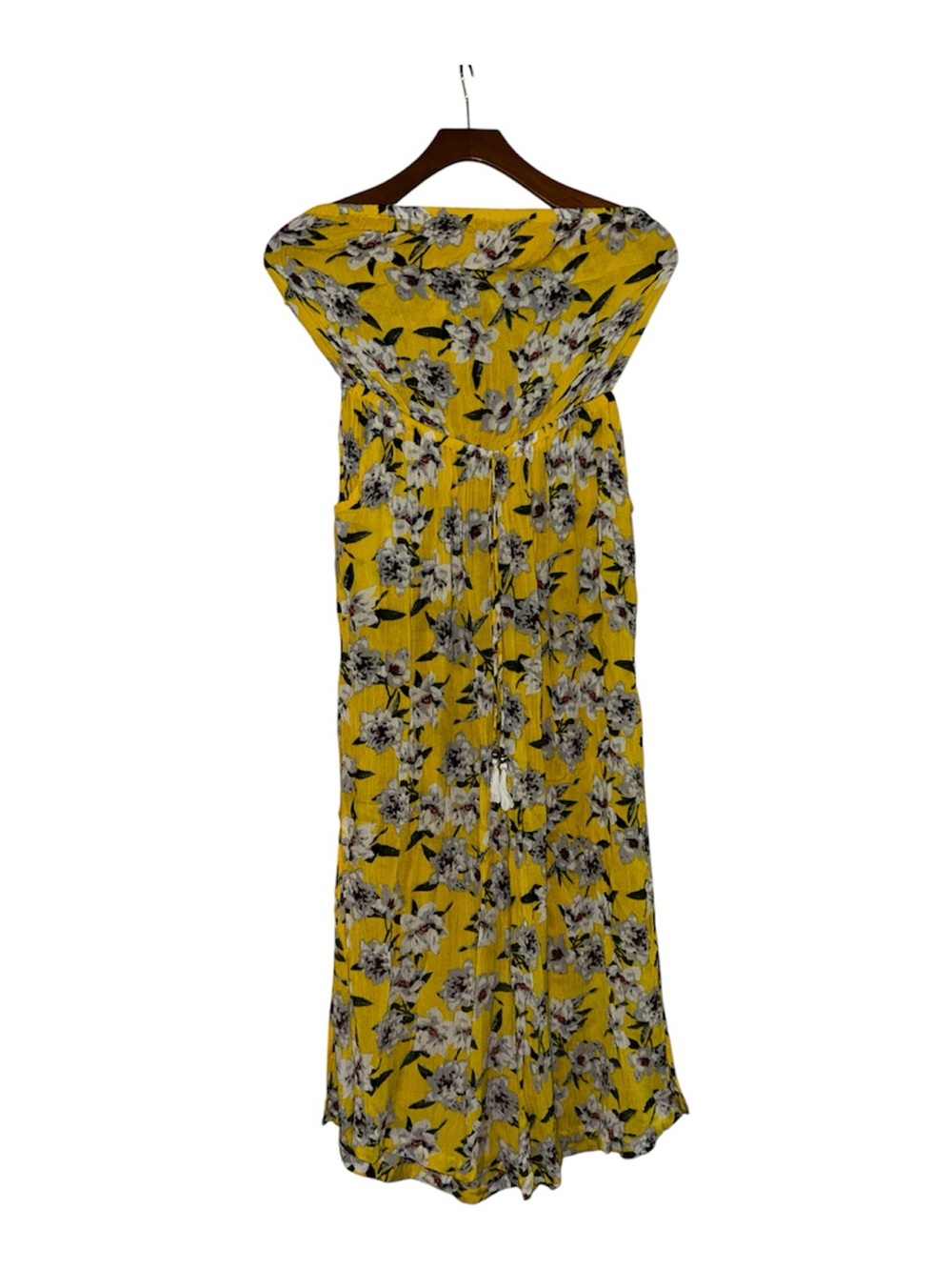 blue island Yellow Floral Strapless Jumpsuit